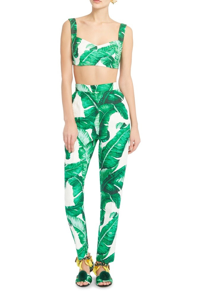 Dolce & Gabbana - Palm Leaf Print Top and Pants | All The Dresses