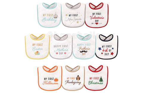 baby's first holiday bibs set