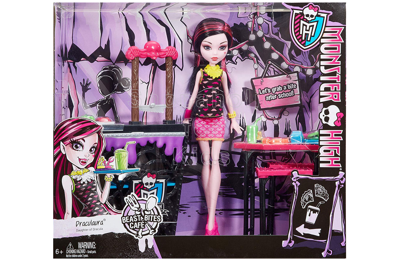 Monster High Beast Bites Cafe Draculaura Doll and Playset | Shopaholic for  Kids