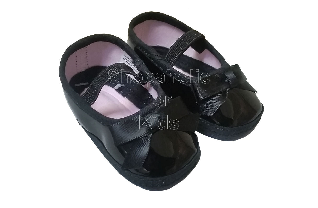 newborn black shoes