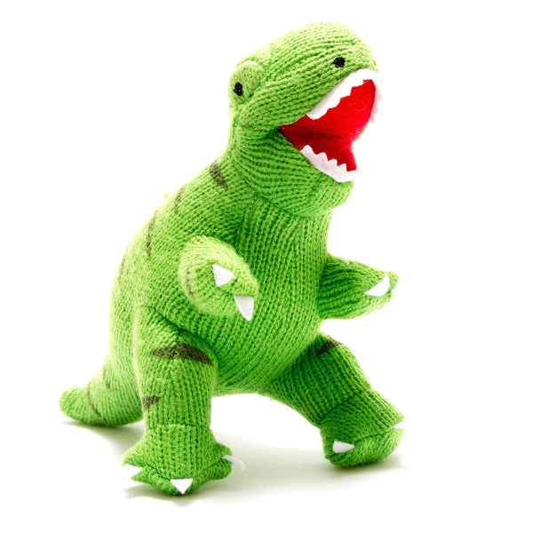 Best Years Knitted Green T Rex Large Plush Toy Buttercup