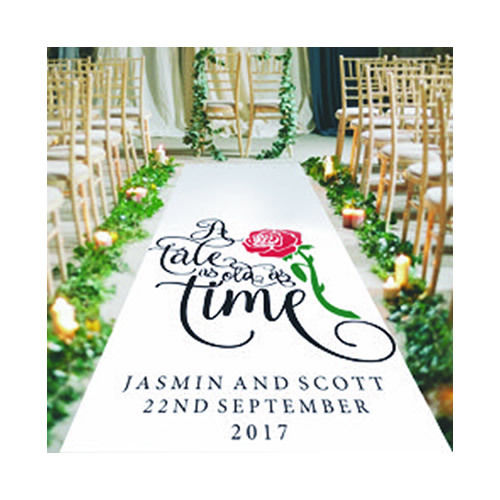 A Tale As Old As Time Wedding Aisle Runner Black Sheep Design