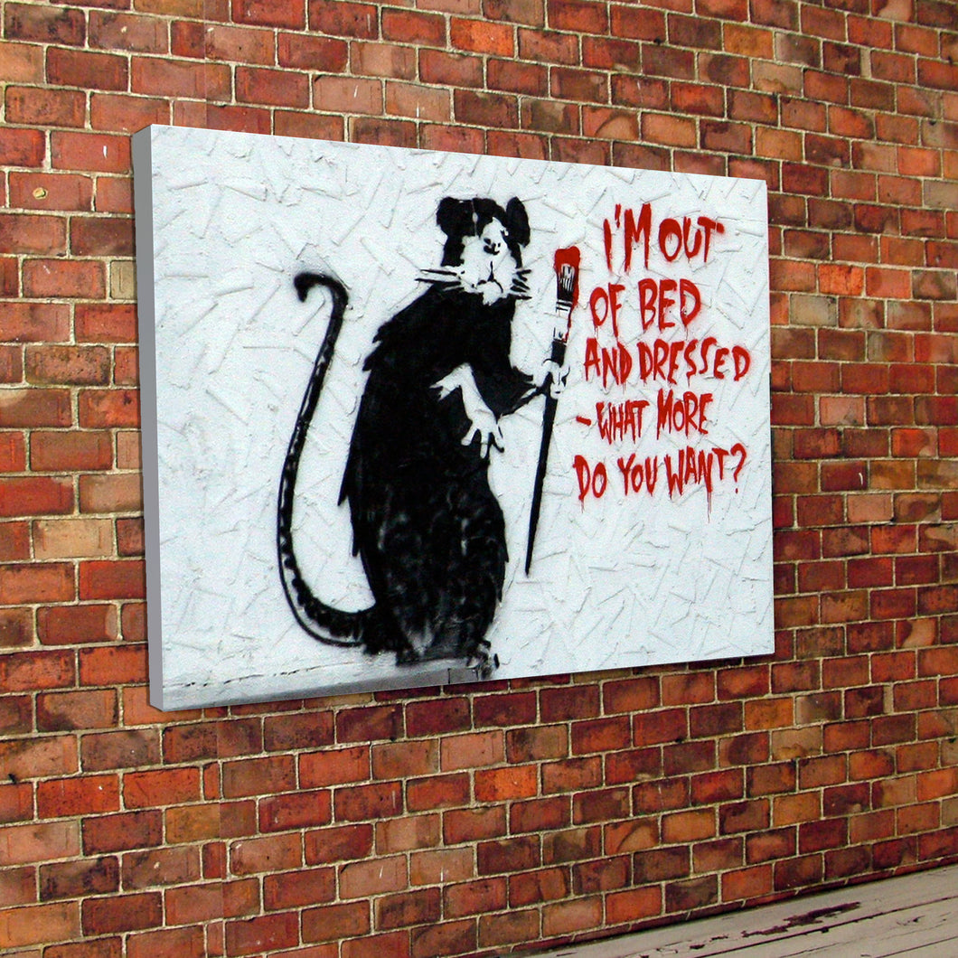 Rat Artwork Banksy Canvas Black Sheep Design 2020