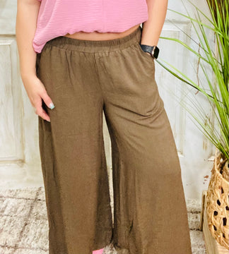 Gretchen Palazzo Pants ~ Mocha