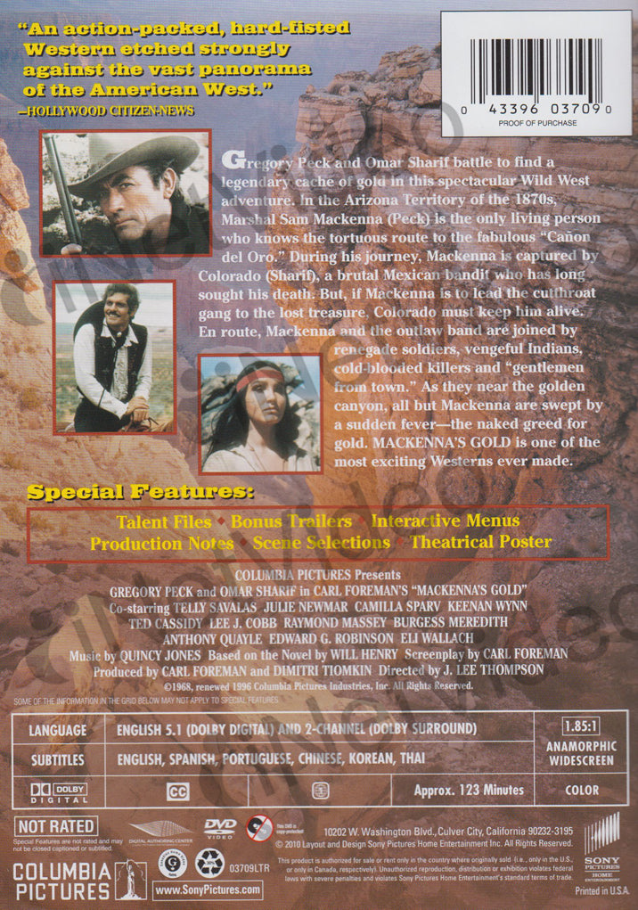 MacKenna s Gold (The Most Wanted Westerns Collection) on DVD Movie