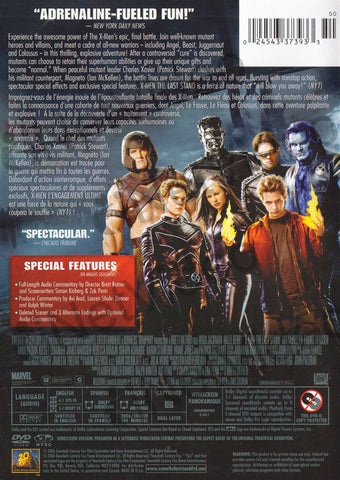 X Men 3 The Last Stand Widescreen Bilingual On Dvd Movie