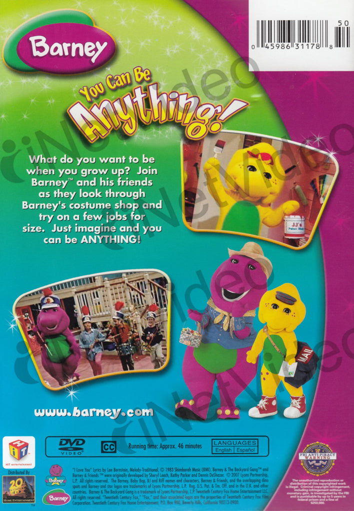 Barney - You Can Be Anything on DVD Movie