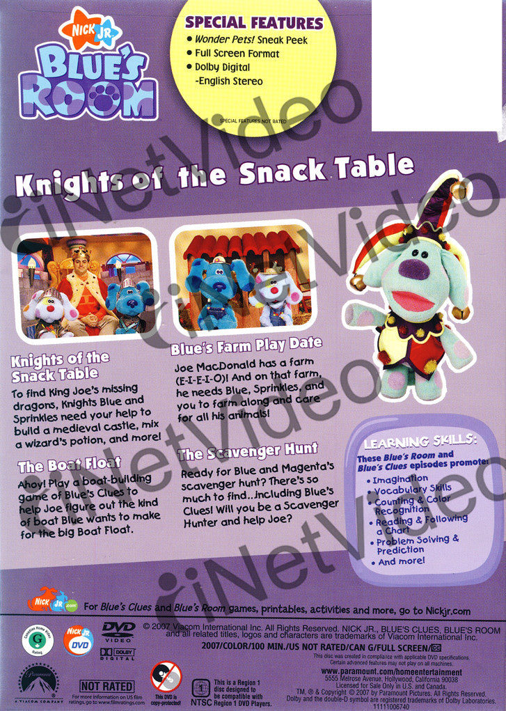 Blue S Room Knights Of The Snack Table On Dvd Movie