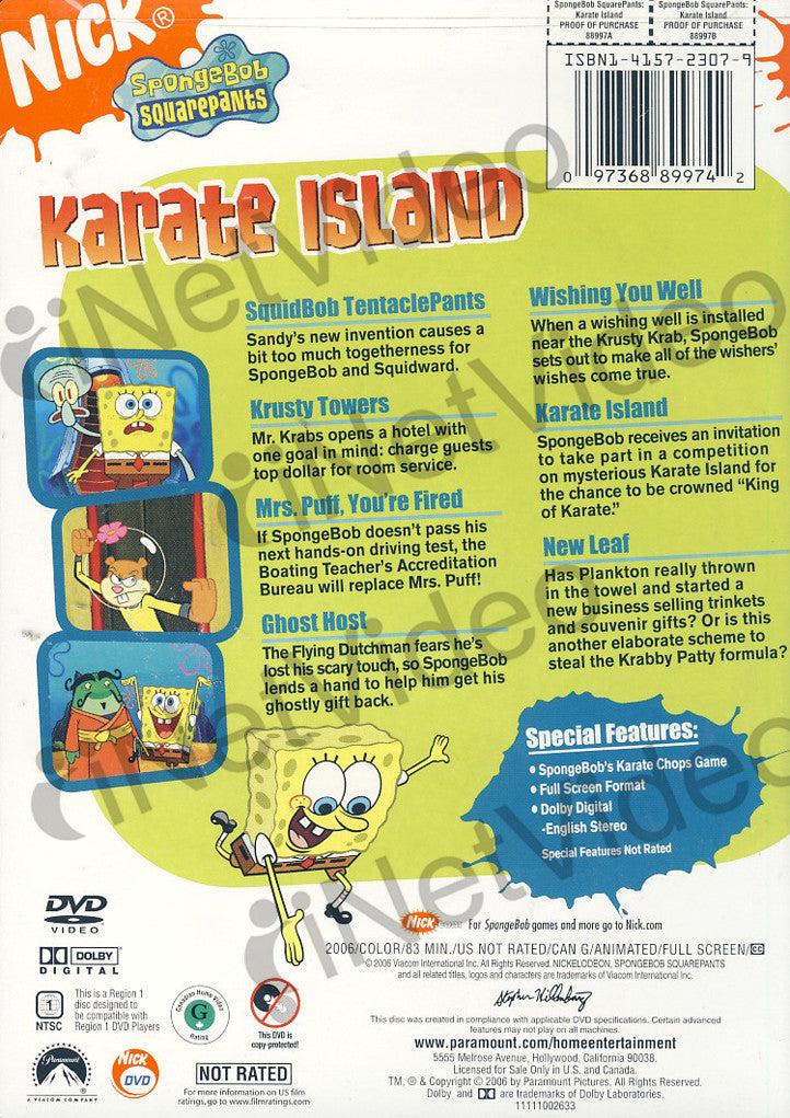 SpongeBob SquarePants - Karate Island on DVD Movie