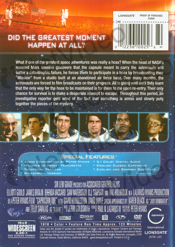 Capricorn One (Special Edition) on DVD Movie