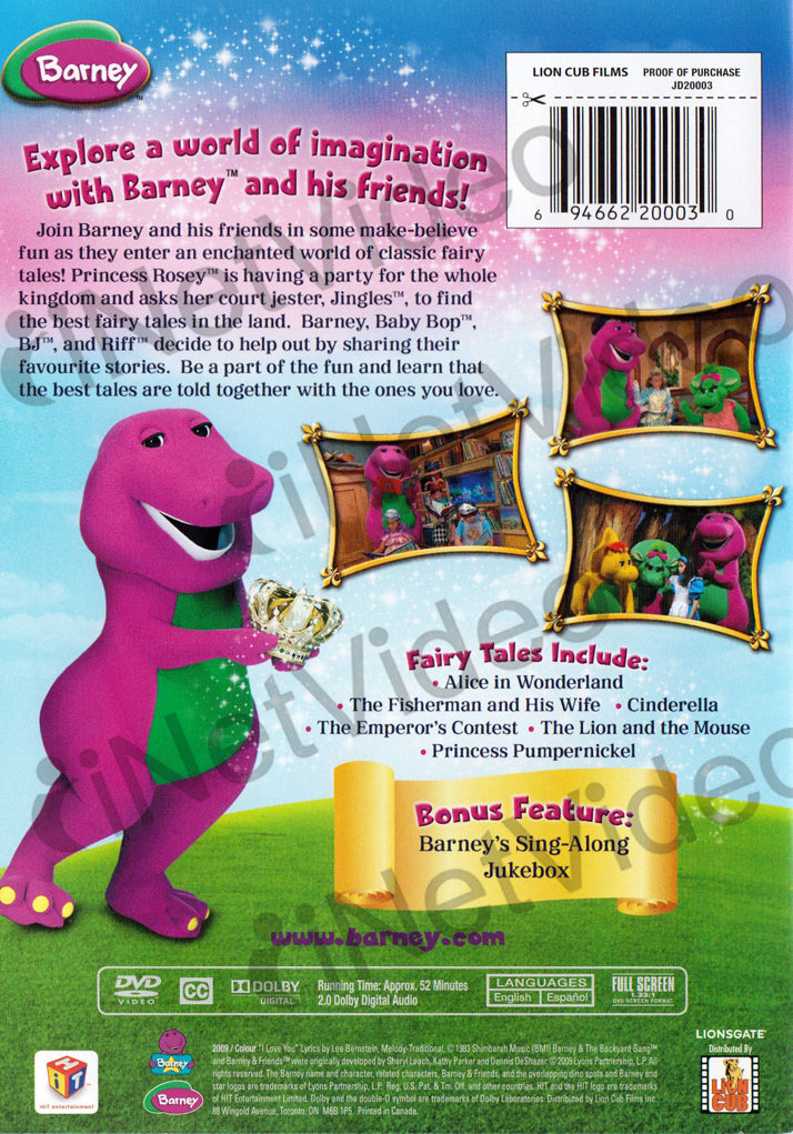 Barney - Once Upon A Dino Tale on DVD Movie