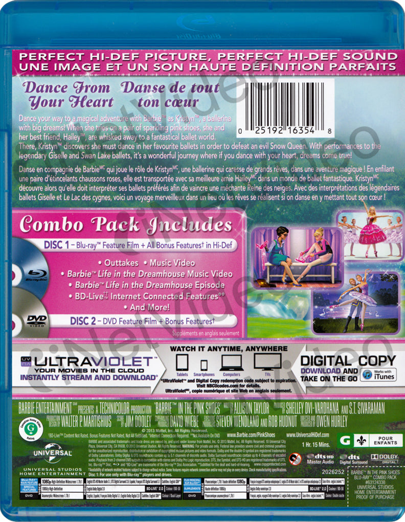 Barbie in the Pink Shoes (Bluray + DVD + Digital Copy + UltraViolet