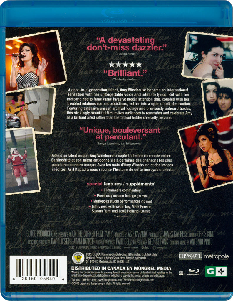 Amy Blu Ray Dvd Digital Copy Bilingual Blu Ray On Blu Ray Movie 