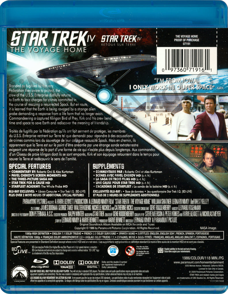 star trek voyage home blu ray review