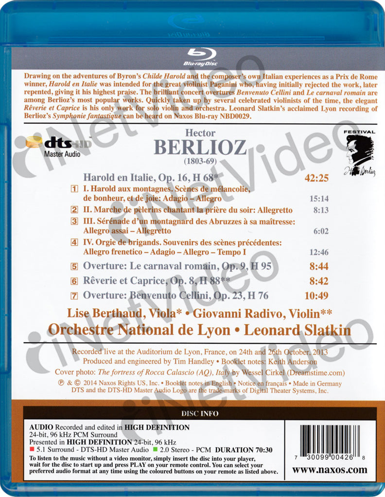 Hector Berlioz Harold En Italie Blu Ray Audio Disc Blu Ray On Blu Ray Movie 