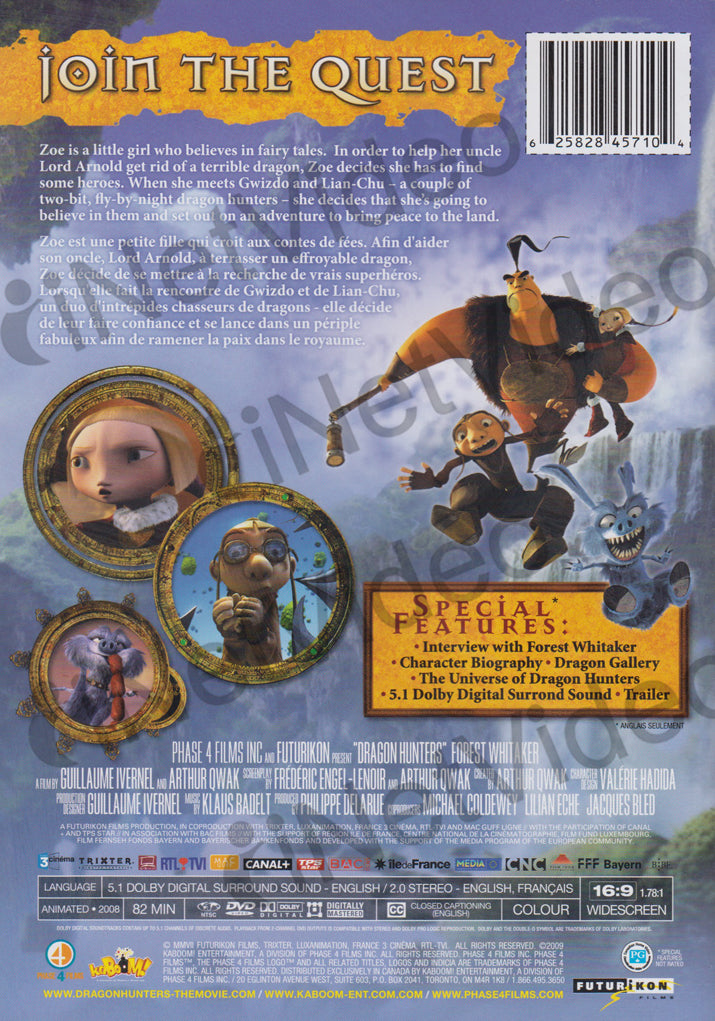 Dragon Hunters Bilingual On Dvd Movie