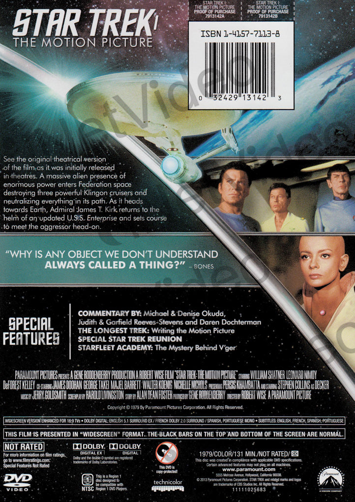 Star Trek I - The Motion Picture on DVD Movie