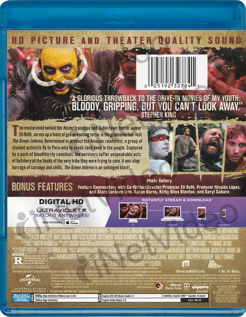 The Green Inferno (Blu-ray + Digital HD) (Blu-ray) on BLU-RAY Movie