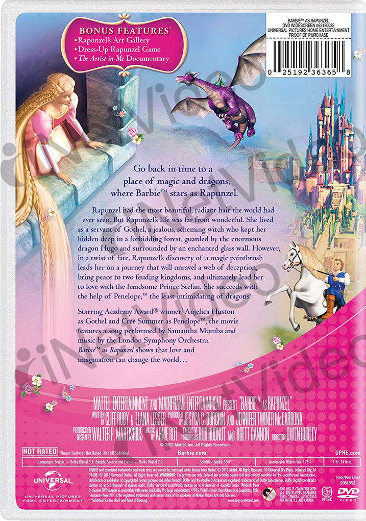 barbie rapunzel dvd