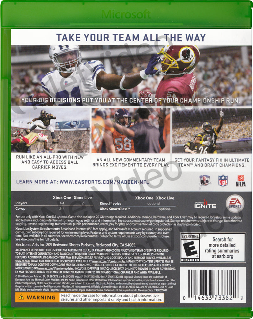 madden nfl 17 xbox one