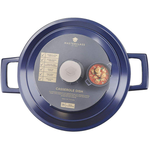 MasterClass Lightweight Casserole Dish with Lid, Lavender, 4 L/24 cm —  northXsouth