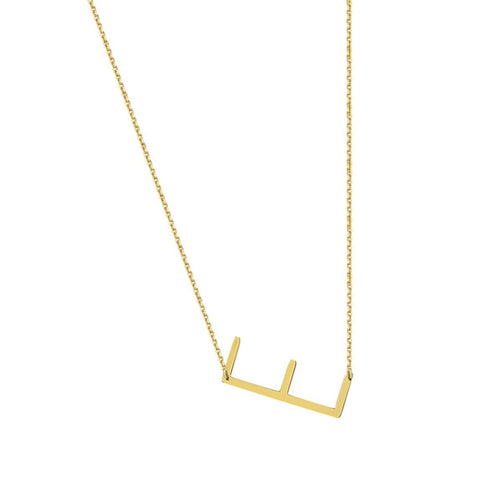 Kids 14K Block Initial Necklace – Ari&Lia