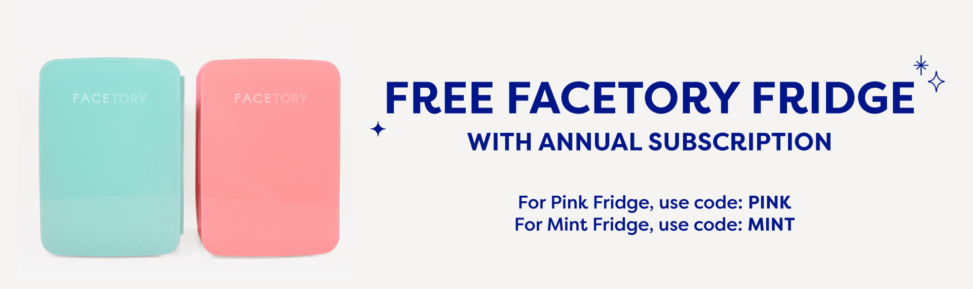 Free FaceTory Skincare Fridge with Annual Subscription