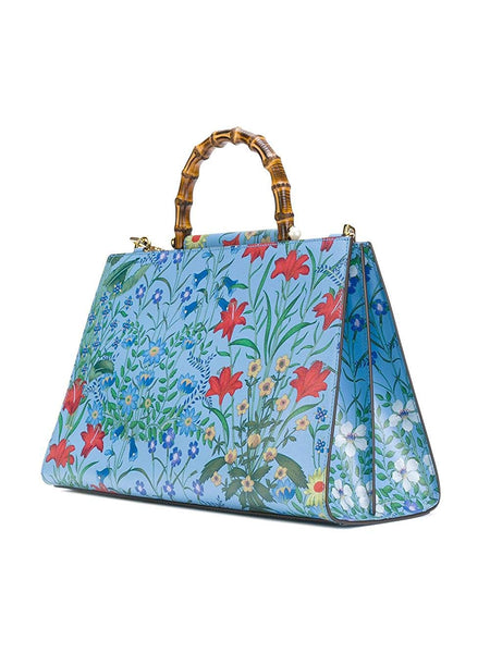 gucci purse blue flowers