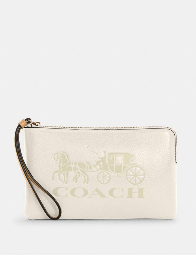 COACH Bag Bag White Vanilla Cream Zip Wristlet Horse Carriage Leather – Bag  Lady Shop