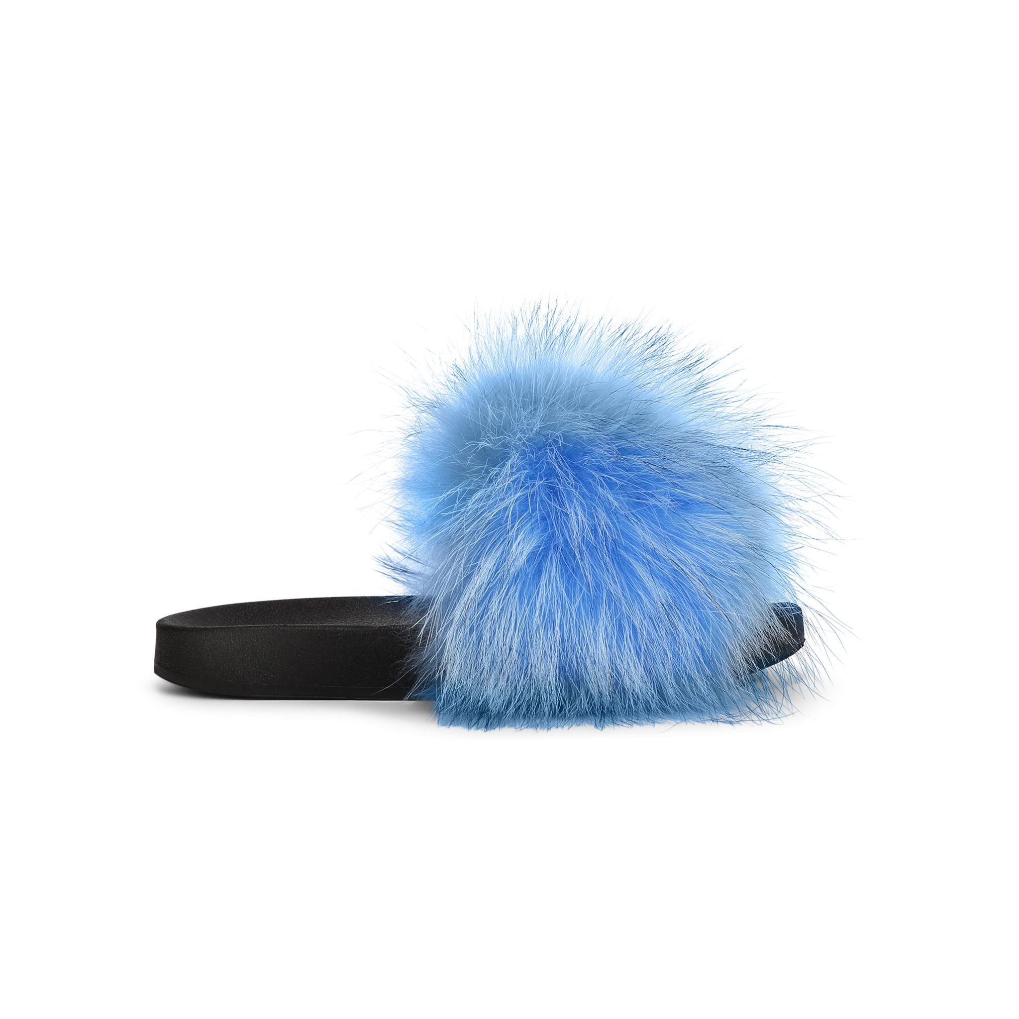 fox fur slides