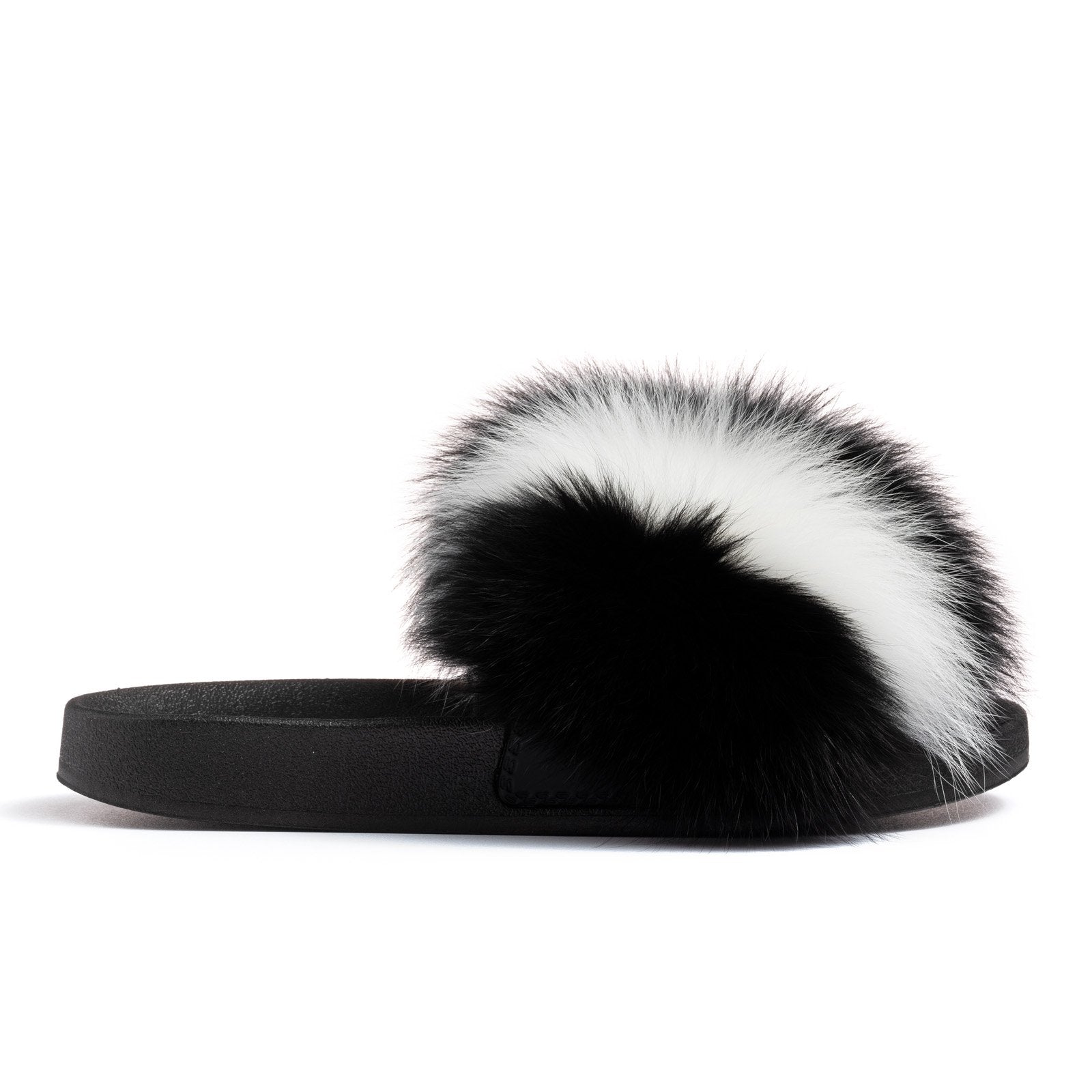 White Fox Fur Slides – Confetti Boutique