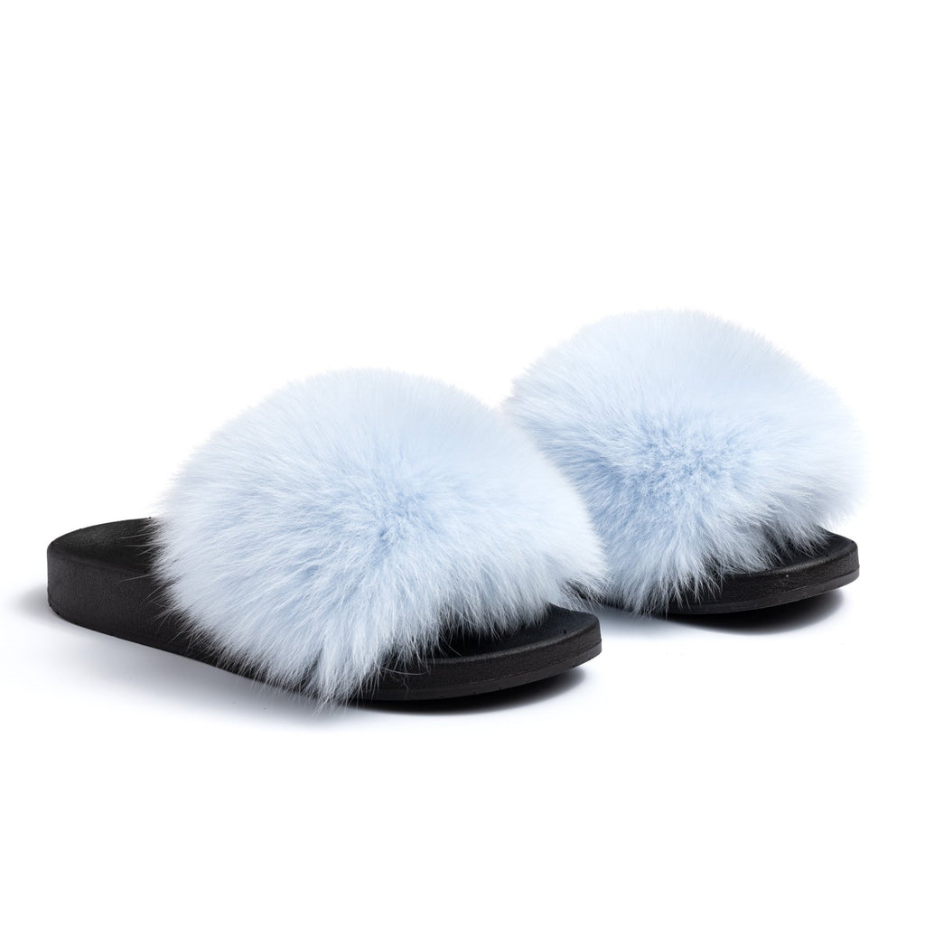 baby blue fur slides