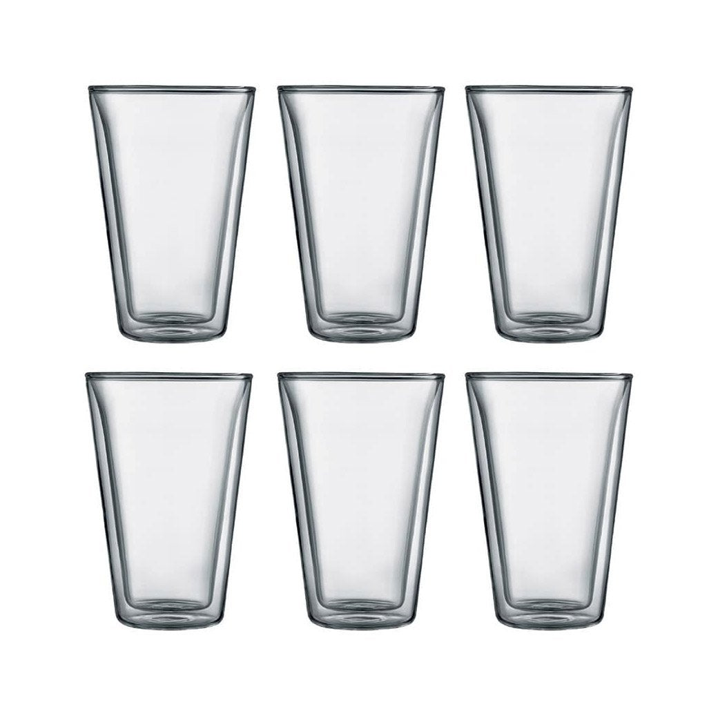 Bodum Canteen oz Double Wall Glassware, Set of 6 | J.L. Hufford