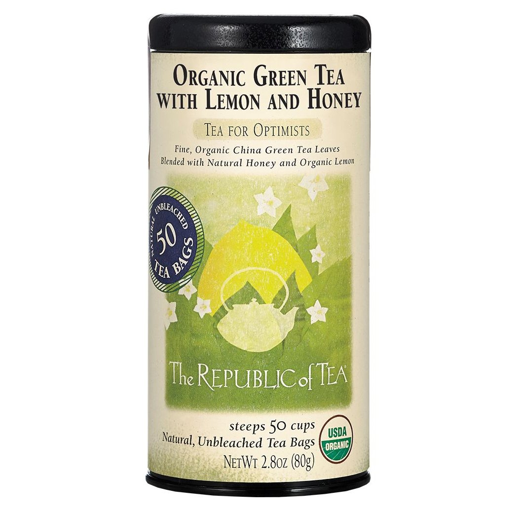 The Republic of Tea Organic Green Tea with Lemon and Honey - 50 Tea Bags