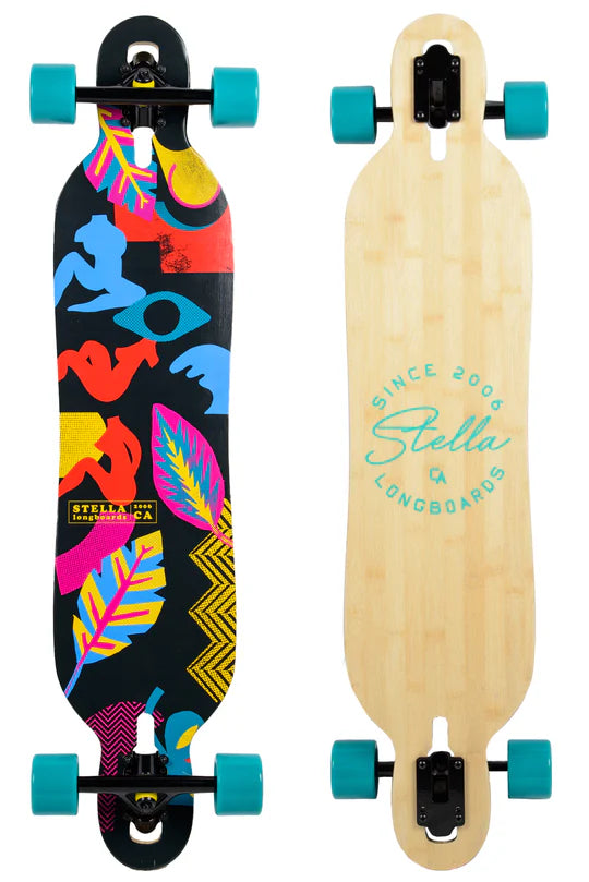 Stella 40” Drop Through Chakra Spot Flex 2 Longboard Complete