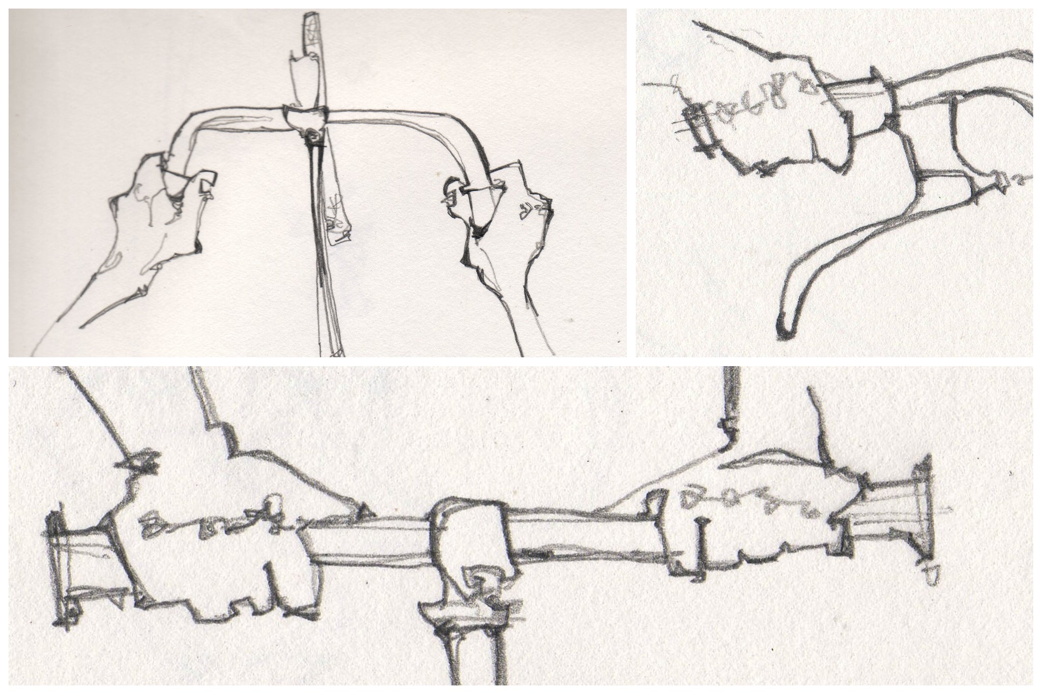 Sketches of handlebars and grips
