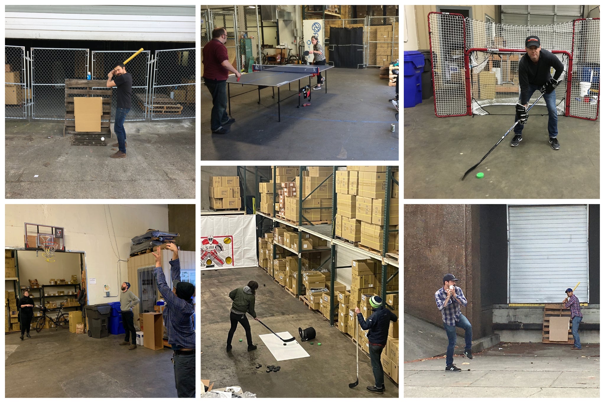 sports in the warehouse