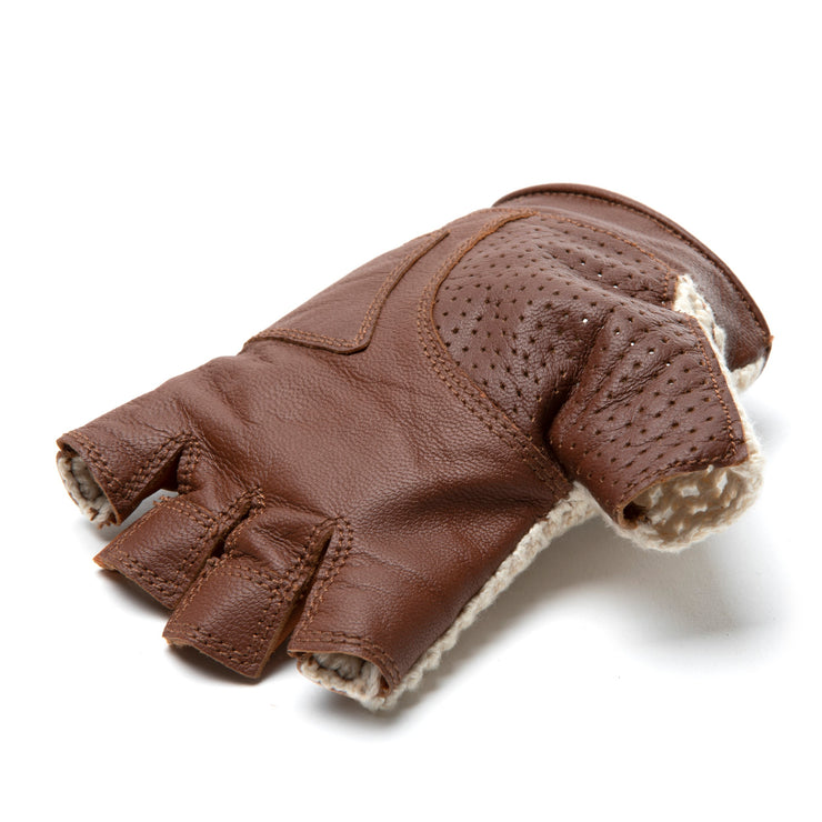 brown cycling gloves