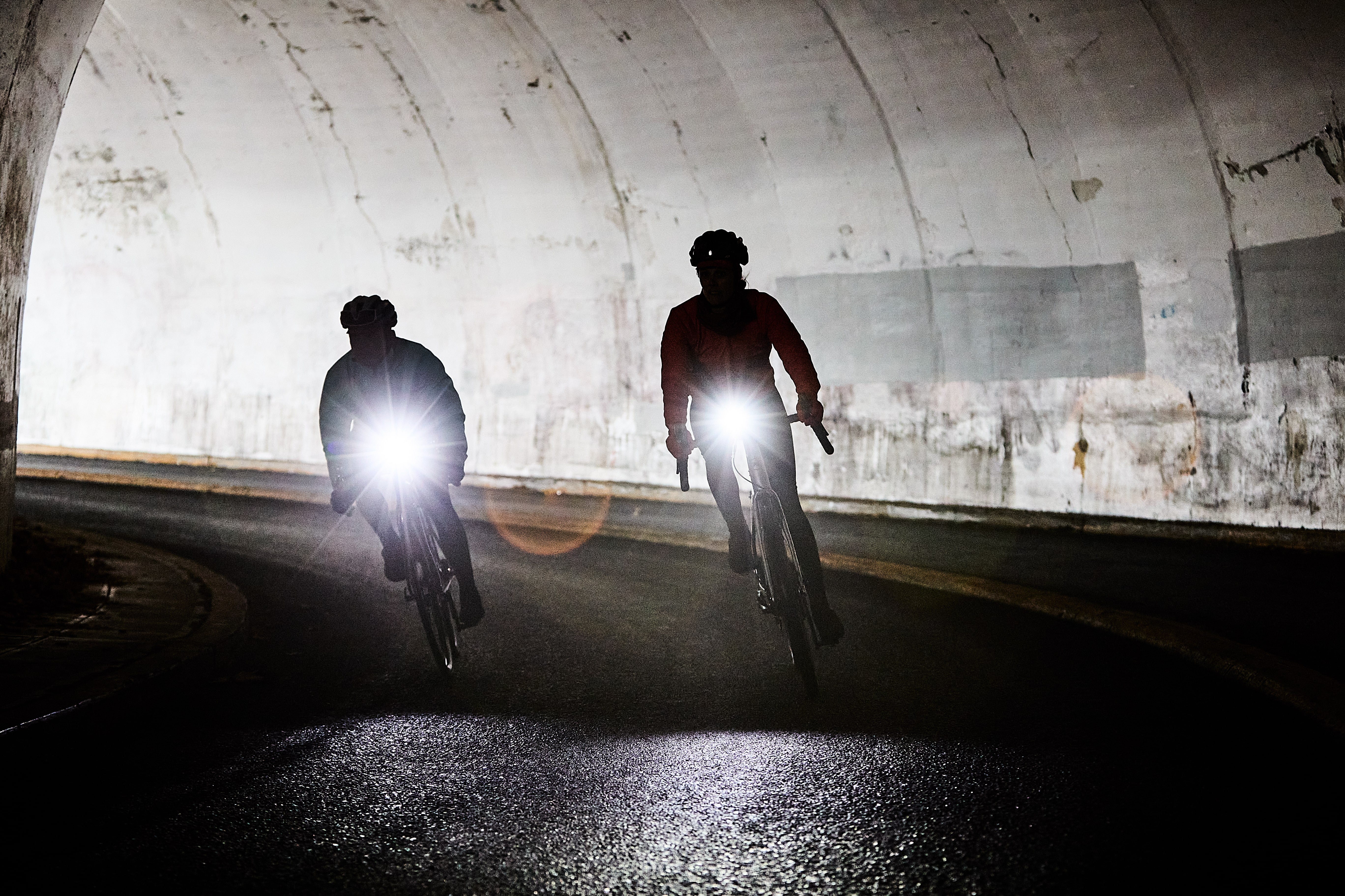 Bike Lights in Tunnel