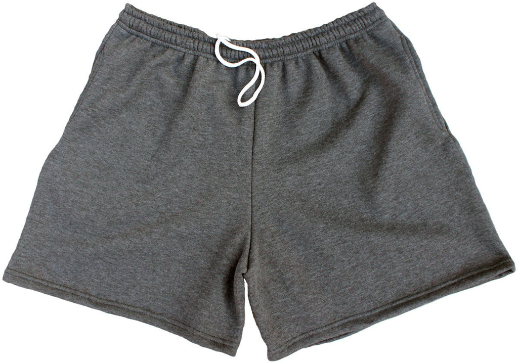 gray sweat shorts men