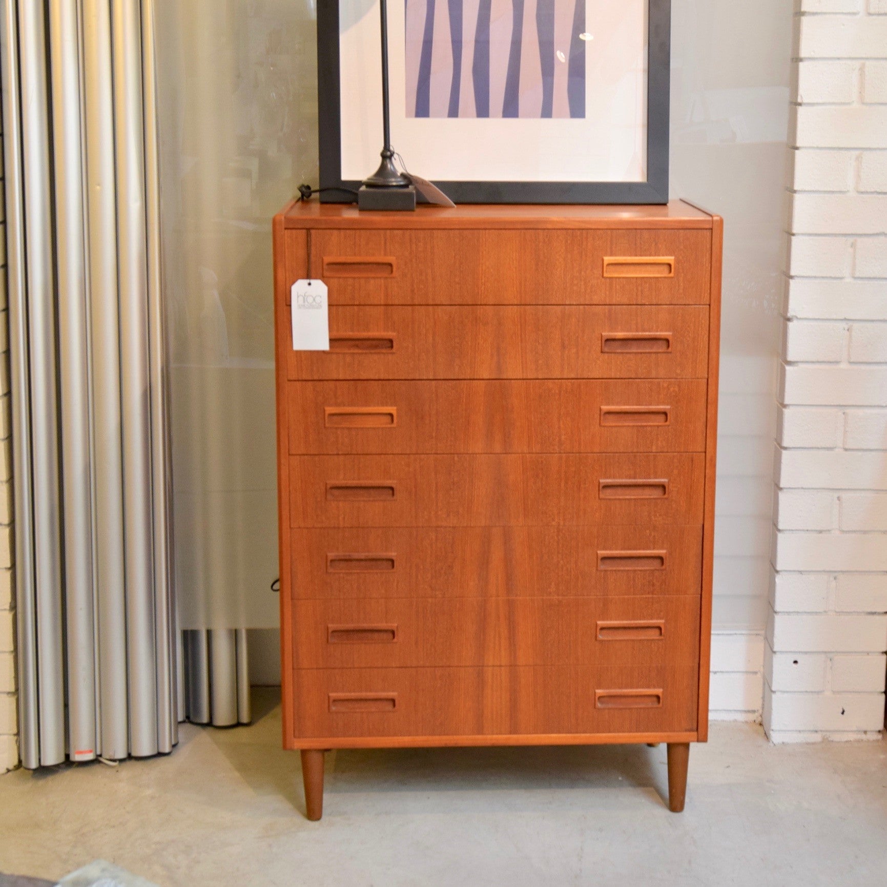 Mid Century Danish Highboy Dresser By P Westergaard