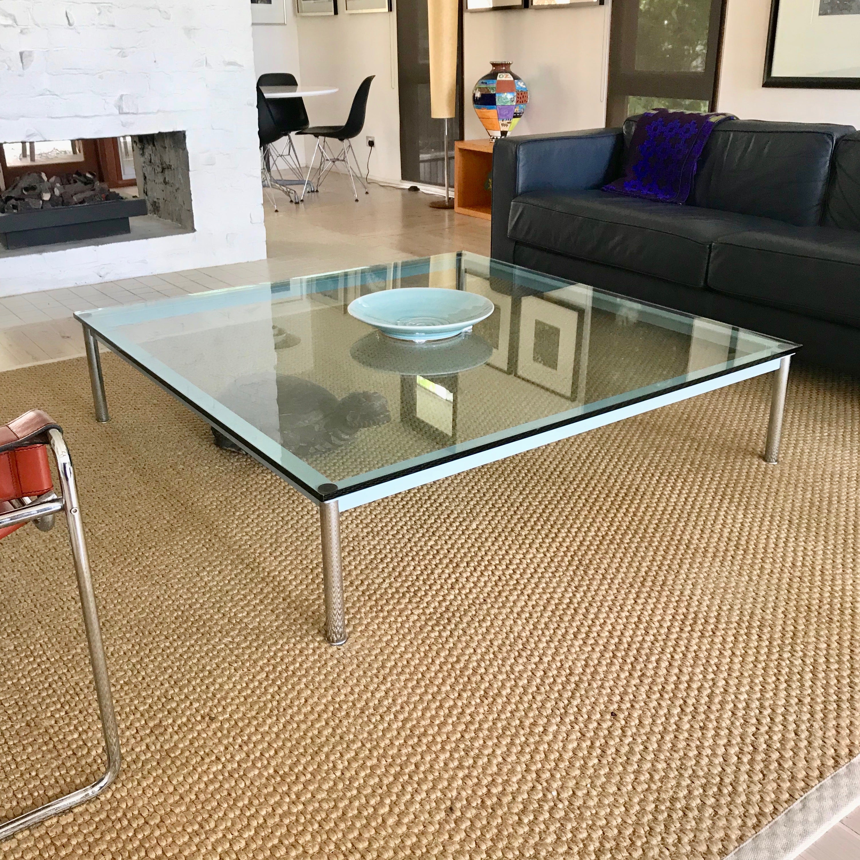 Lc10 P Glass Topped Coffee Table By Le Corbusier For Cassina