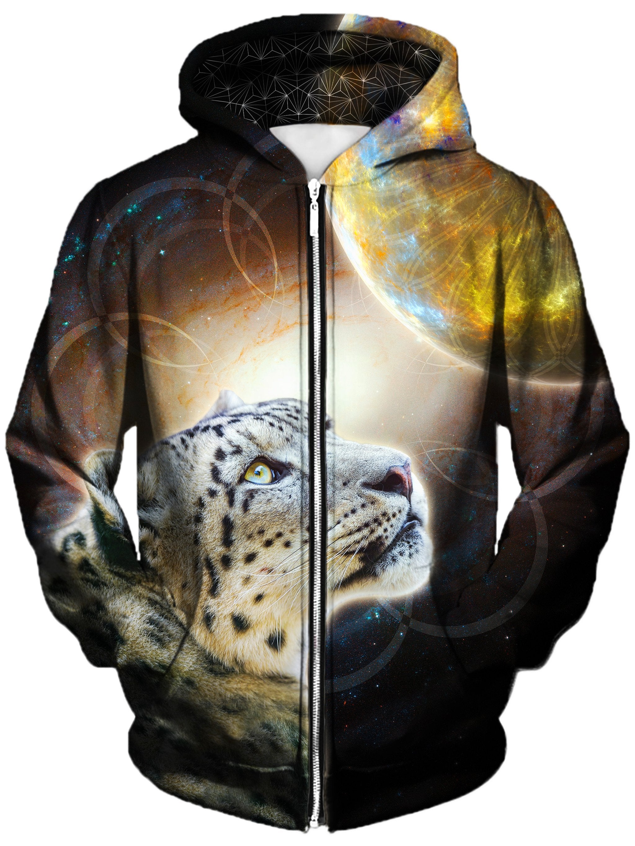 leopard zip up hoodie