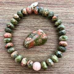 Unakite Fertility and Pregnancy Bracelet