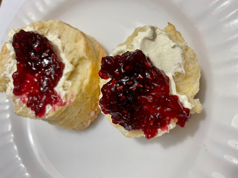 scones with jam and double cream