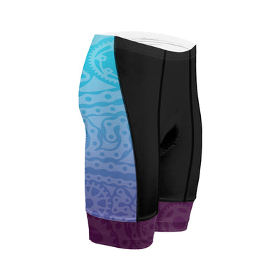 purple cycling shorts