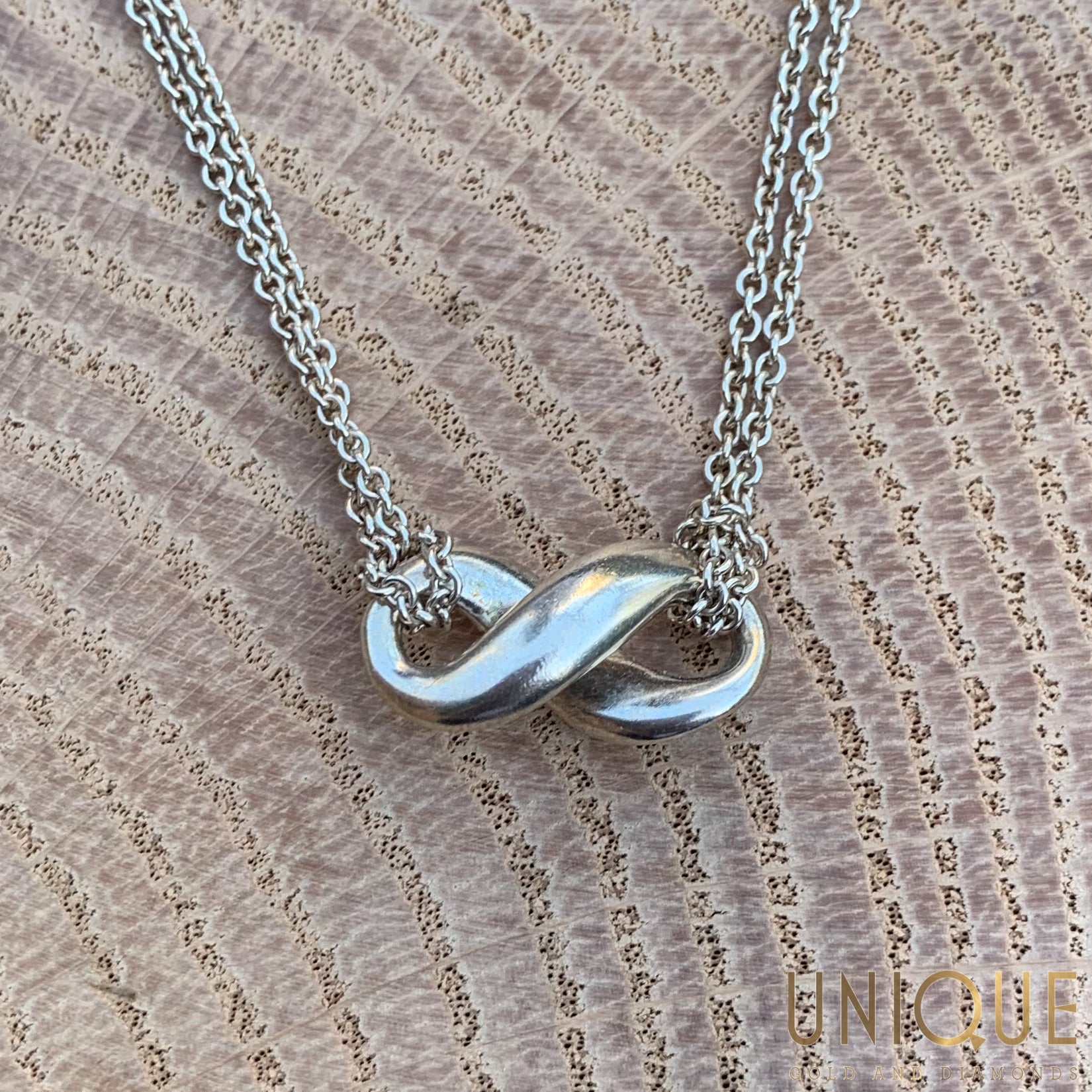 tiffany sterling silver infinity necklace