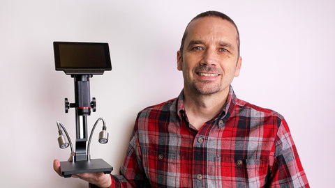 Steve with Digital Microscope