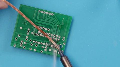 Using soldering wick