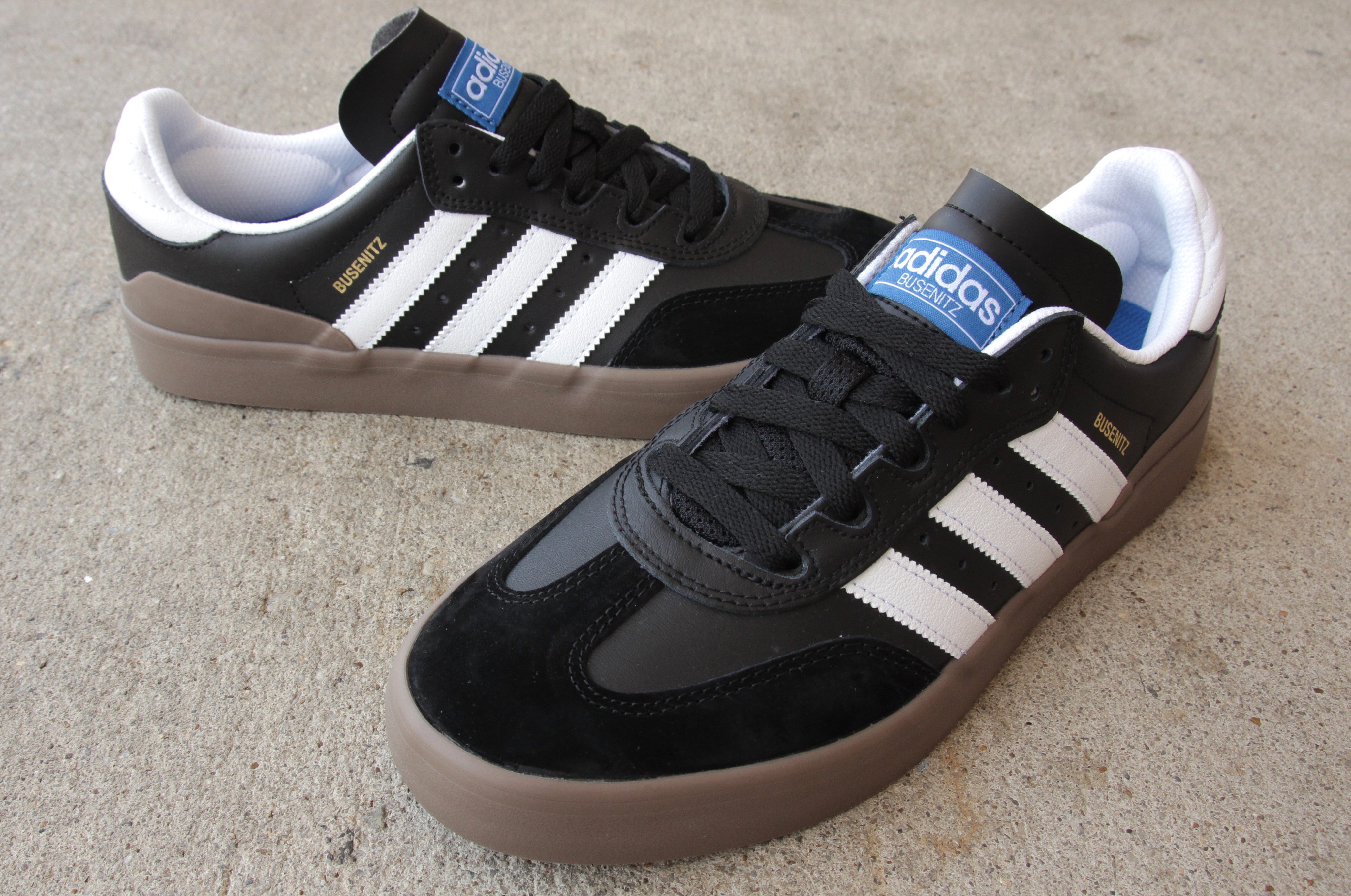 Black and Adidas Busenitz Vulc RX Samba – Pure Boardshop